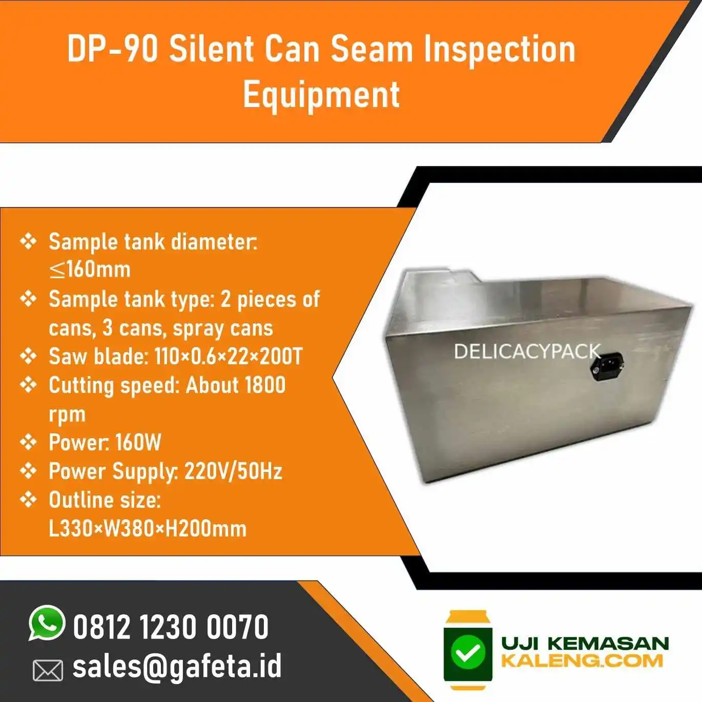 Jual DP-90 Silent Can Seam Inspection Equipment: Alat Potong Kaleng